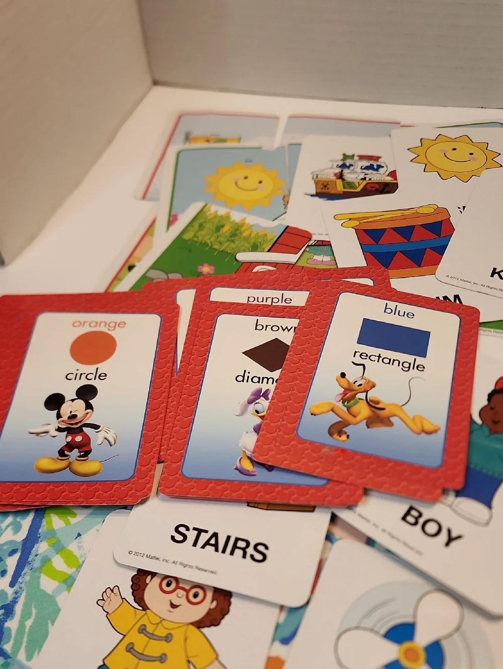 Kids Learning Puzzles Multi-Color Educational Flash Set Word Cards, Back N Front